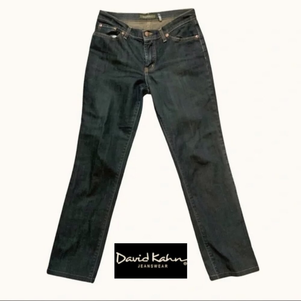 David Kahn black-wash boot cut mid-rise jeans, Size 4, EUC